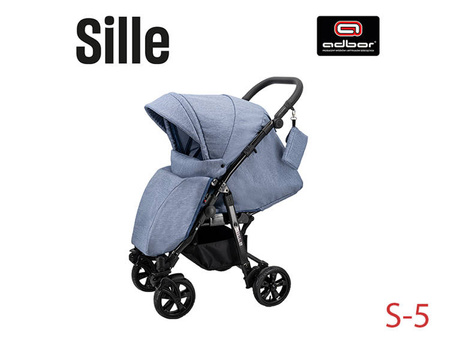Wózek spacerowy ADBOR SILLE 2022 !!!NOWOŚĆ!!! + Saszetka + Pokrowiec przeciwdeszczowy (kolor: S-5)