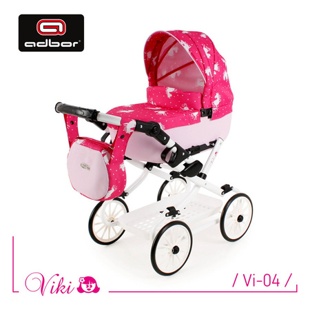 Wózek lalkowy ADBOR LILY Stelaż SPORT + Torebka + Koszyk (kolor: Ls-12)