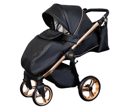 Wózek dziecięcy ADBOR LORETTO LUX STARS 2w1 + Torba + Pokrowiec + Moskitiera (kolor: 05 - GONDOLA LUSTRZANA MIEDŹ)