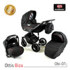Wózek dziecięcy ADBOR OTTIS BLACK 2020 3w1 + Torba + Pokrowiec + Moskitiera + Uchwyt na butelkę + Fotelik kolor: Obi-01