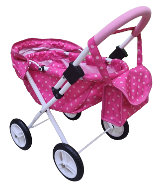 Wózek lalkowy ADBOR LILY Stelaż Classic + Torebka + Koszyk (kolor: Lc-09)