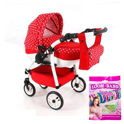 Wózek dla lalek Adbor Lily Sport + Specjalny Gratis - Stelaż Sport + Torebka + Koszyk kolor: Ls-12