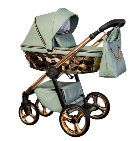 Wózek dziecięcy ADBOR LORETTO LUX STARS 3w1 + Torba + Pokrowiec + Moskitiera + Fotelik CAPRI (kolor: 03 - GONDOLA LUSTRZANA MIEDŹ)