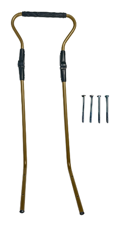 Sanki metalowe Adbor Piccolino Standard z oparciem i pasami kolor: SREBRNY