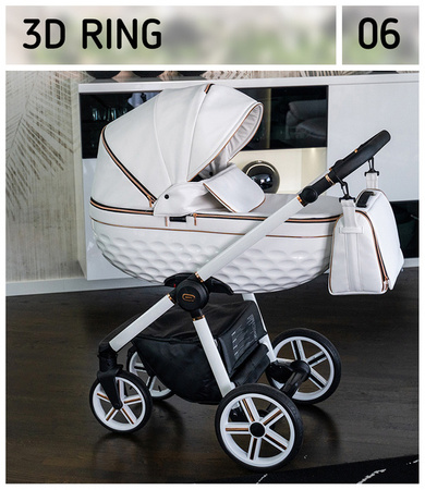 Wózek dziecięcy ADBOR OXV-3D 3w1 + Torba + Pokrowiec + Moskitiera + Uchwyt na butelkę + Fotelik Samochodowy (kolor: OXV-3D-01)