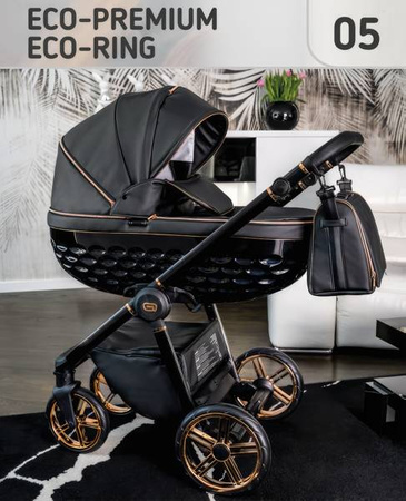 Wózek dziecięcy ADBOR OXV 3D RING 2w1 + Torba + Pokrowiec + Moskitiera (kolor: ECO-05)