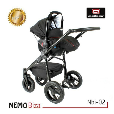 Wózek dziecięcy ADBOR NEMO 3w1 + Torba + Pokrowiec + Moskitiera + Fotelik Samochodowy (kolor: ST-21)