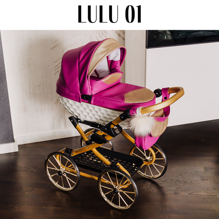 Wózek lalkowy ADBOR LILY Stelaż SPORT + Torebka + Koszyk (kolor: Ls-12)