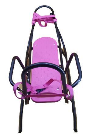 Sanki metalowe Adbor Piccolino Standard z oparciem i pasami kolor: SREBRNY