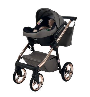 Wózek dziecięcy ADBOR LORETTO LUX STARS 3w1 + Torba + Pokrowiec + Moskitiera + Fotelik CAPRI (kolor: 22 - GONDOLA LUSTRZANA MIEDŹ)
