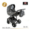 Wózek dziecięcy ADBOR OTTIS BLACK 2022 3w1 + Torba + Pokrowiec + Moskitiera + Uchwyt na butelkę + Fotelik kolor: Ob-05