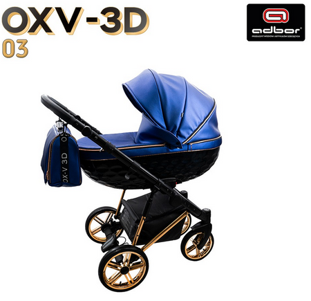 Wózek dziecięcy ADBOR OXV-3D 2w1 + Torba + Pokrowiec + Moskitiera + Uchwyt na butelkę (kolor: OXV-3D-03)