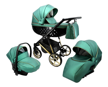 Wózek dziecięcy ADBOR OXV-3D 3w1 + Torba + Pokrowiec + Moskitiera + Uchwyt na butelkę + Fotelik CAPRI (kolor: OXV-3D-07)