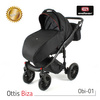 Wózek dziecięcy ADBOR OTTIS BLACK 2020 3w1 + Torba + Pokrowiec + Moskitiera + Uchwyt na butelkę + Fotelik kolor: Obi-04