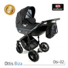 Wózek dziecięcy ADBOR OTTIS WHITE 3w1 + Torba + Pokrowiec + Moskitiera + Uchwyt na butelkę + Fotelik Samochodowy (kolor: Ow-02)