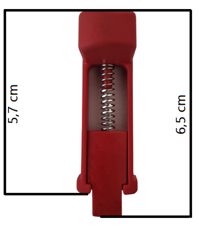 Czerwona blokada hamulca - KOŁO PRZEDNIE - OTTIS ADBOR