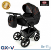Wózek dziecięcy ADBOR OX-V 3w1 + Torba + Pokrowiec + Moskitiera + Uchwyt na butelkę + Fotelik (kolor: Ox-011)
