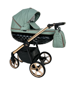 Wózek dziecięcy ADBOR OXV 3D PREMIUM 3w1 + Torba + Pokrowiec + Moskitiera + Fotelik COSMO ISOFIX (kolor: ECO-02)