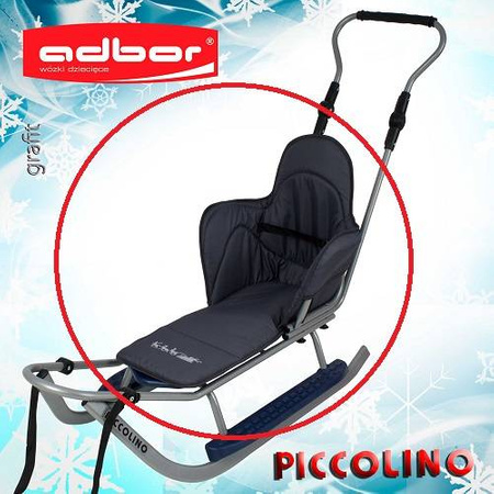 Materacyk - Podkładka Adbor do Sanek Piccolino kolor: Grafitowy