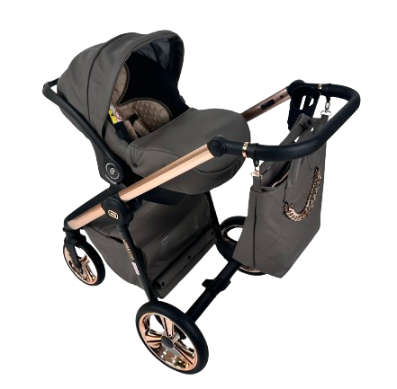Wózek dziecięcy ADBOR LORETTO LUX STARS 3w1 + Torba + Pokrowiec + Moskitiera + Fotelik CAPRI (kolor: 22 - GONDOLA LUSTRZANA MIEDŹ)