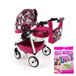 Wózek lalkowy ADBOR LILY Stelaż SPORT + Torebka + Koszyk (kolor: Ls-24)