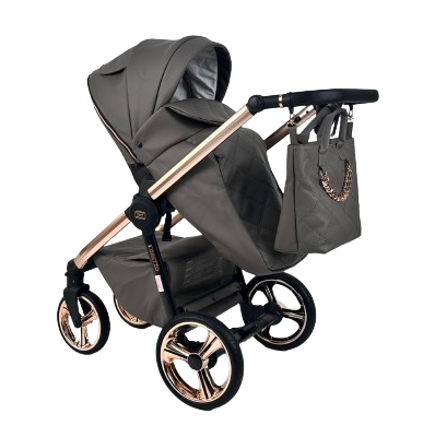 Wózek dziecięcy ADBOR LORETTO LUX STARS 2w1 + Torba + Pokrowiec + Moskitiera (kolor: 22 - GONDOLA LUSTRZANA MIEDŹ)