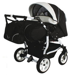 Wózek podwójny BLIŹNIACZY ADBOR DUO STARS 2w1 + Torba + Pokrowiec + Moskitiera (kolor: D-05)