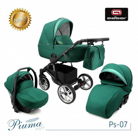 Wózek dziecięcy PIUMA 3w1 ULTRALEKKI + Torba + Pokrowiec + Moskitiera + Uchwyt na butelkę + Fotelik kolor: Ps-03